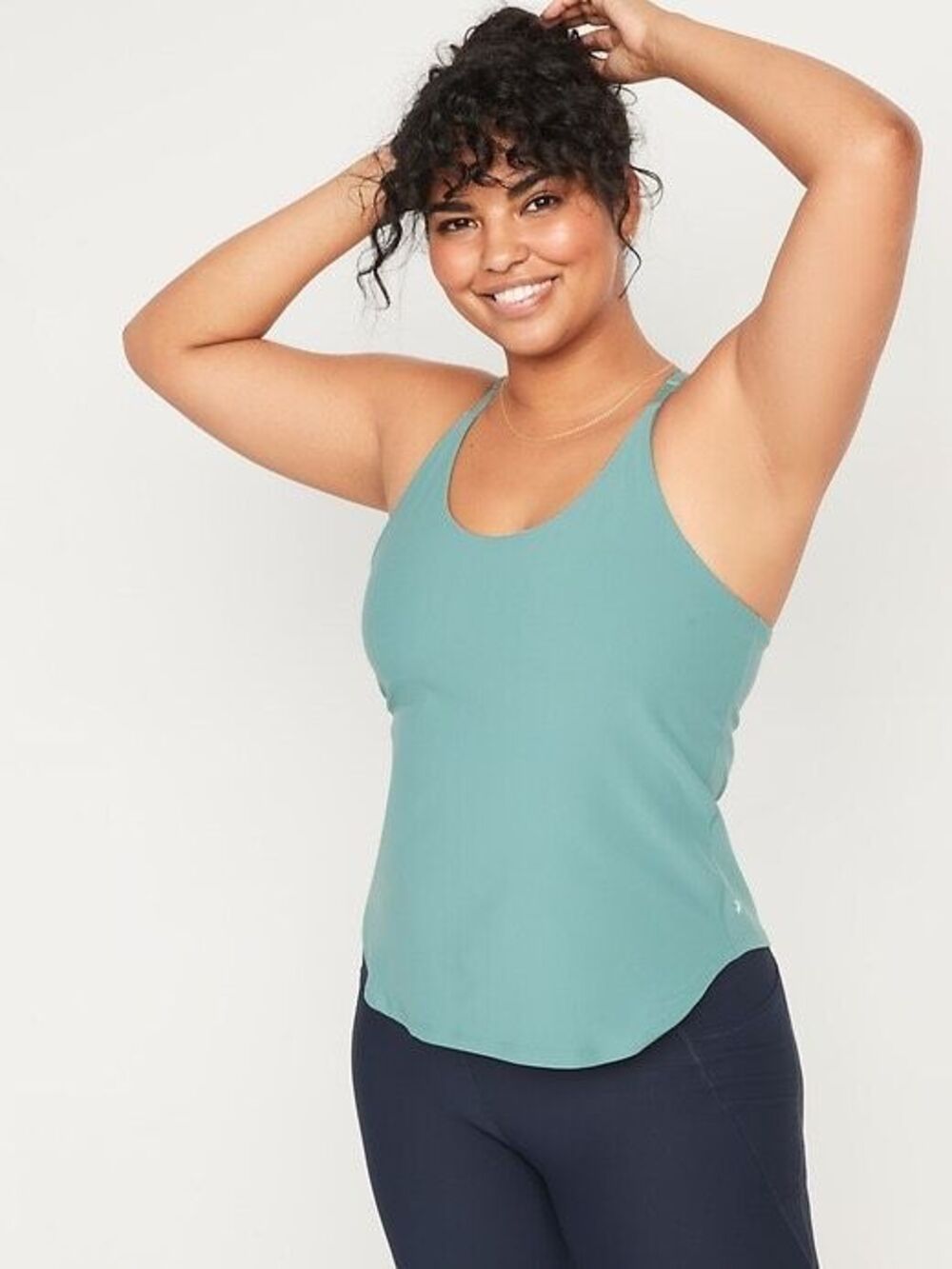 Old Navy PowerLite LYCRA ADAPTIV Racerback Tank Top Workout Tank All The Waves S - Picture 2 of 8